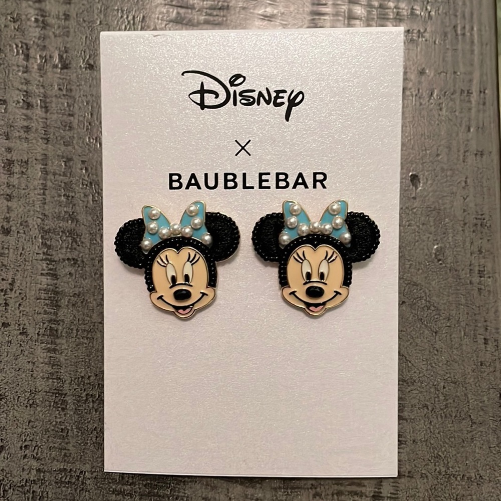 Bauble Bar Minnie Mouse Earrings